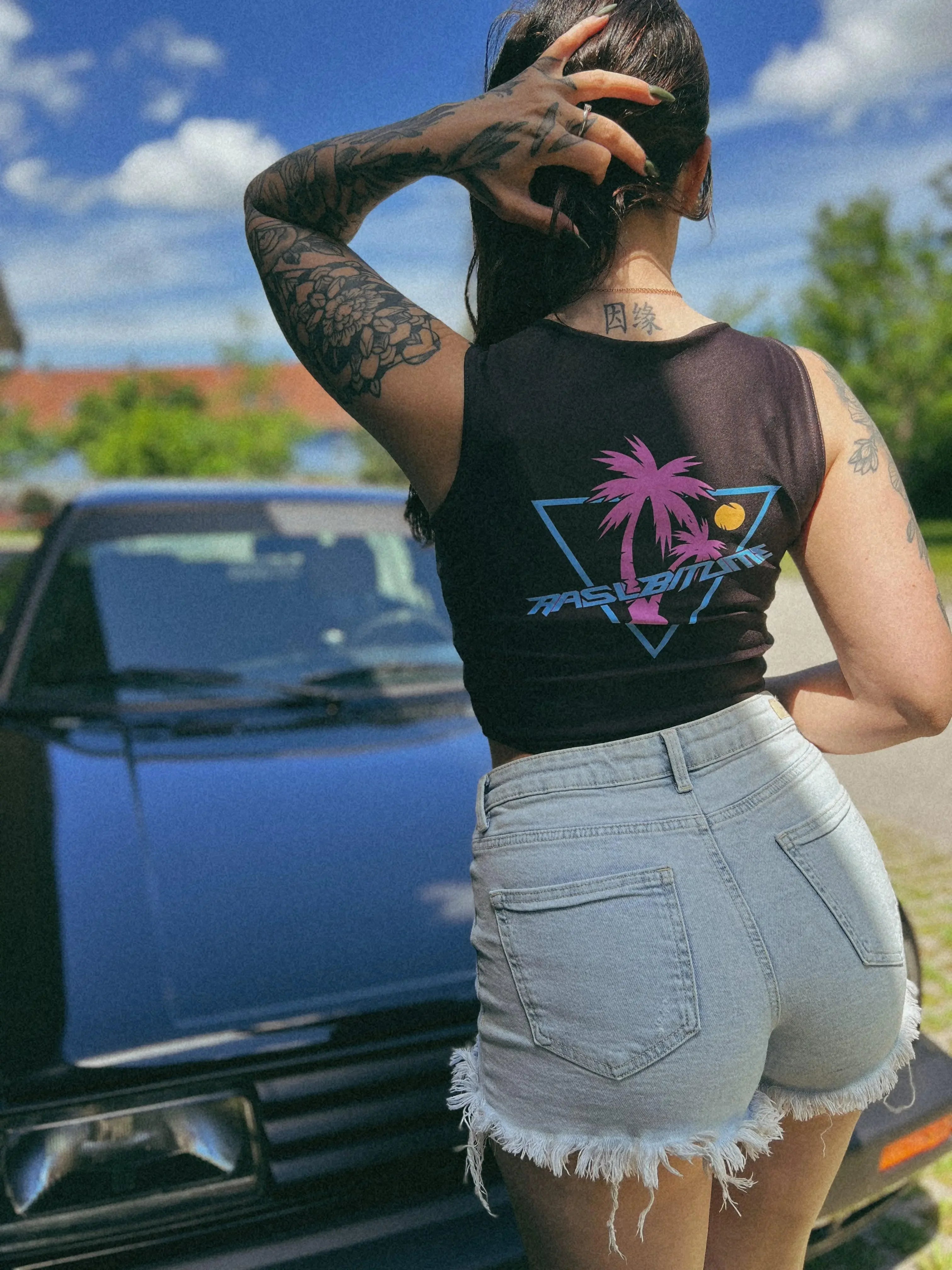 Crop-top Palm Beach Rasl'Bitume