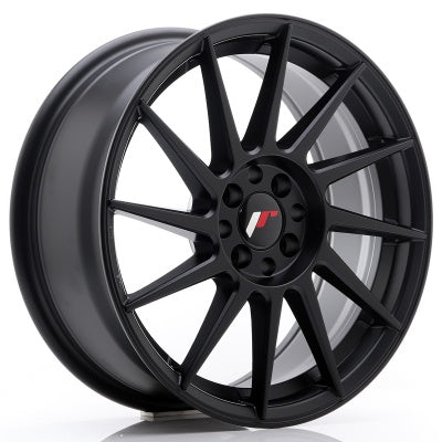 Japan Racing JR-22 17x7" (4 & 5 trous - sur mesure) ET35-40, Noir Mat / Satiné