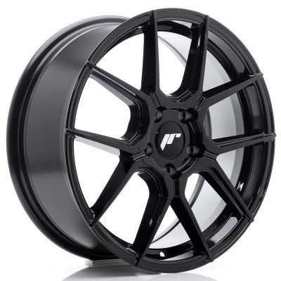 Japan Racing JR-30 19x8.5" (5 trous - sur mesure) ET20-42, Noir Brillant