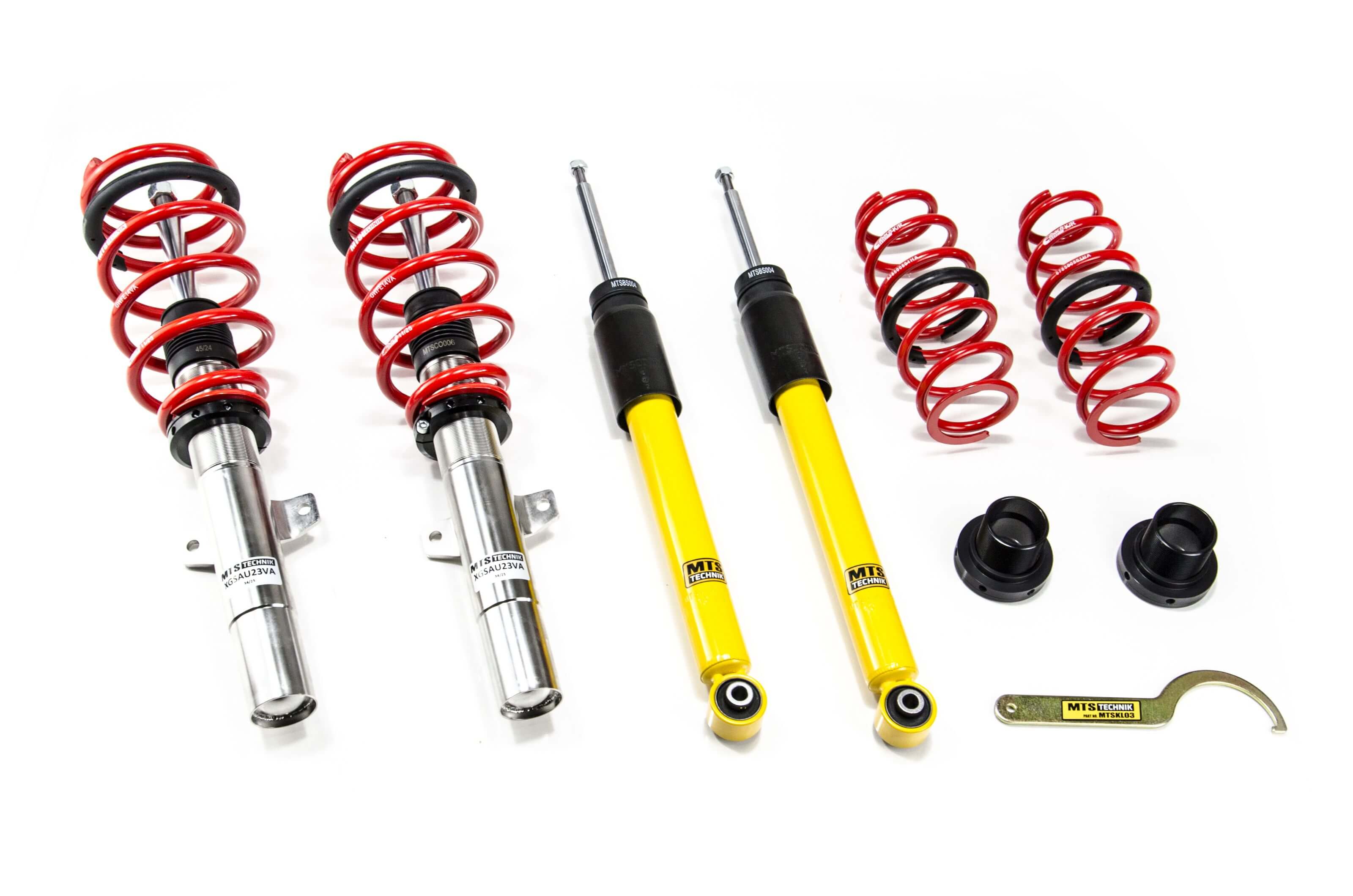 Combinés Filetés MTS Technik Volkswagen Polo VI (AW/BZ/AE) — Finition Inox [Inox]