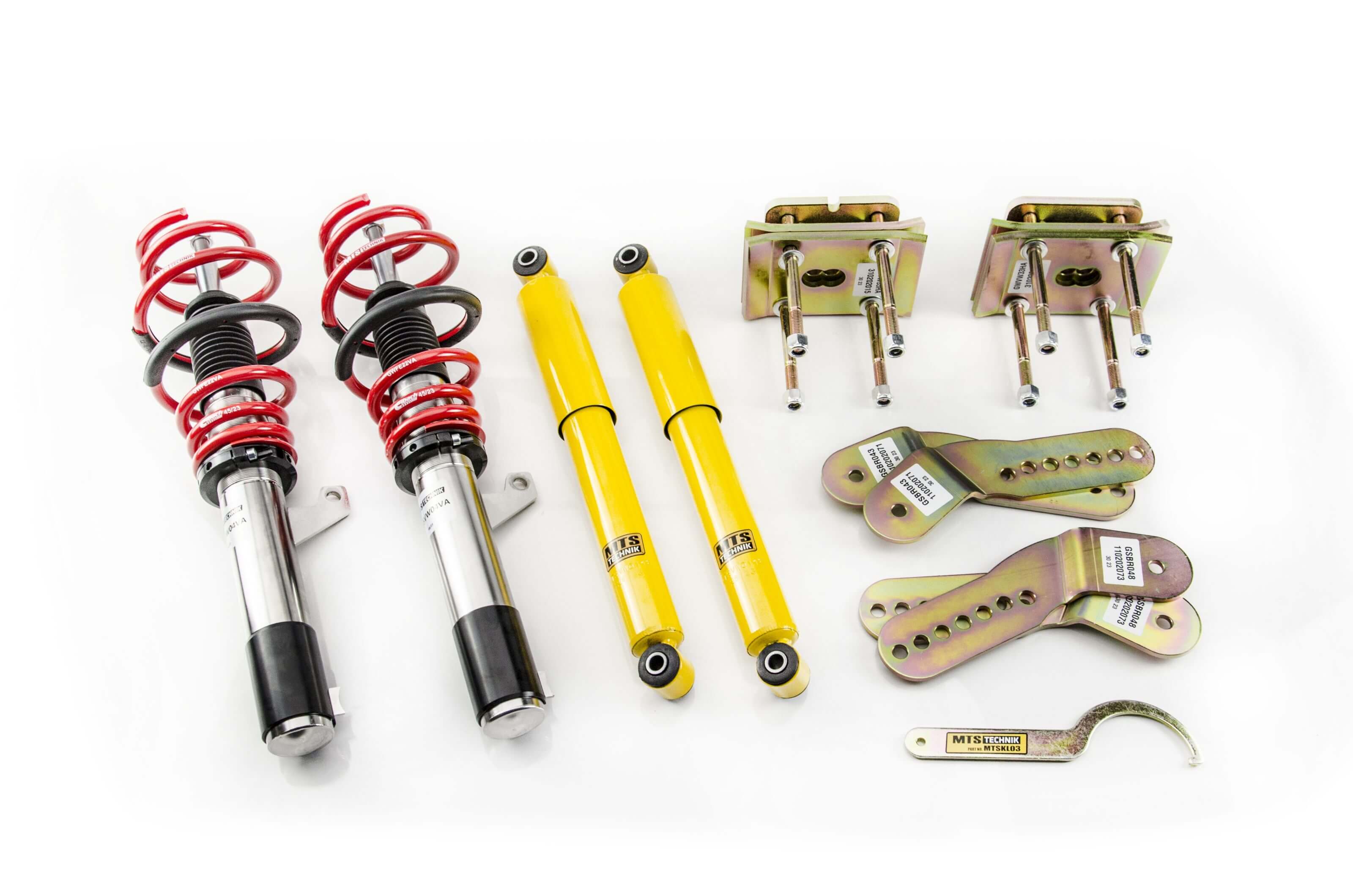 Combinés Filetés MTS Technik Volkswagen Caddy IV (SAA/SAH) — Finition Inox [Inox]
