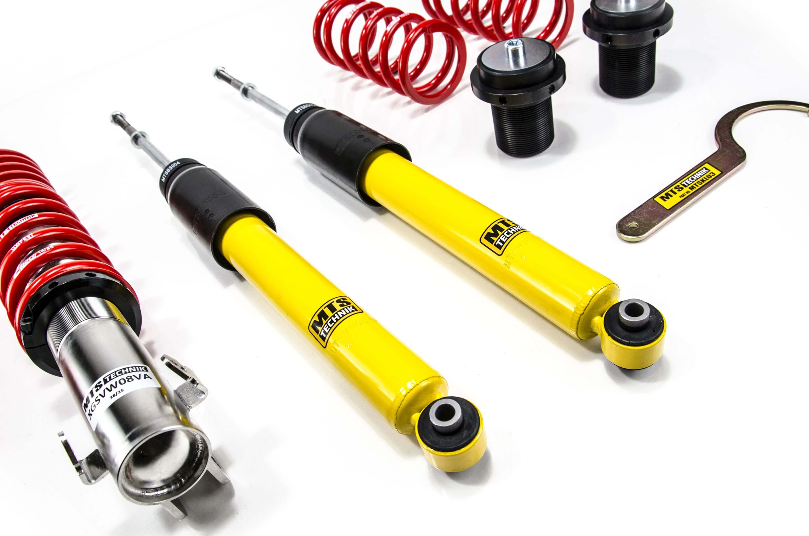 Combinés Filetés MTS Technik Volkswagen Lupo I (6X1/6E1) — Finition Inox — vue 4 [Inox]