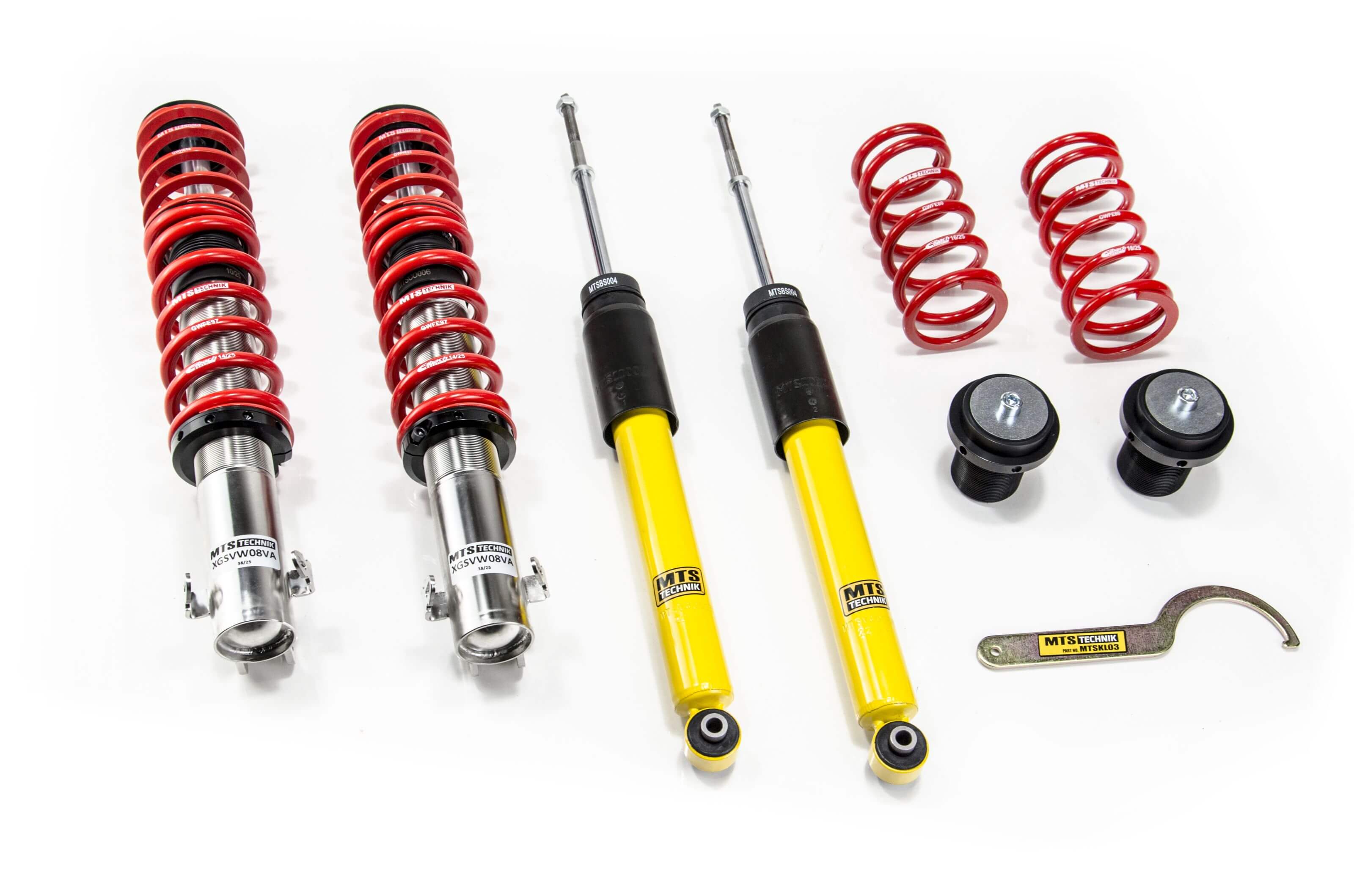 Combinés Filetés MTS Technik Volkswagen Lupo I (6X1/6E1) — Finition Inox [Inox]