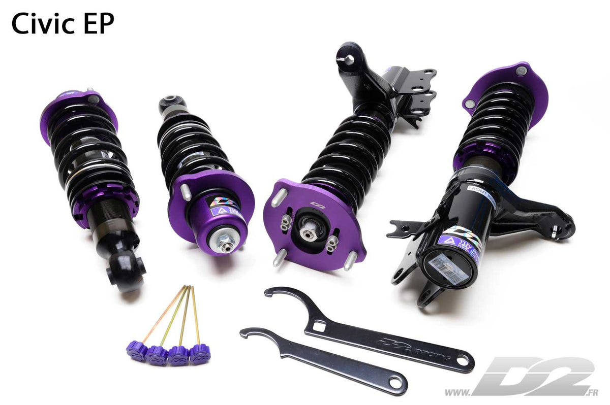 Combinés Filetés D2 Street pour Honda Civic Type R EP3 (2001-2005)