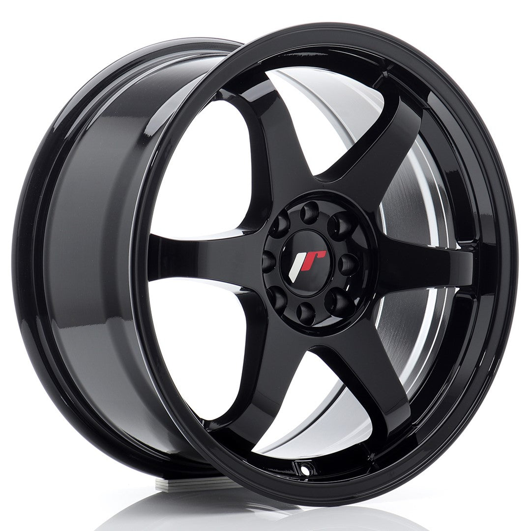 Japan Racing JR-3 17x8" 4x100/108 ET25, Noir Brillant