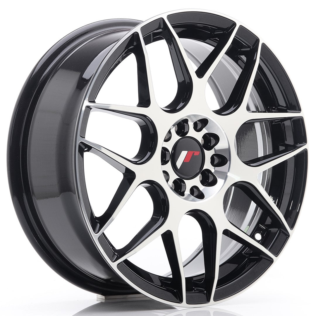 Japan Racing JR-18 17x7" 4x100/114.3 ET40, Noir Brillant / Poli