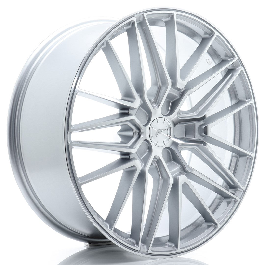 Japan Racing JR-38 21x9" (5 trous - sur mesure) ET10-52, Gris Argenté / Poli