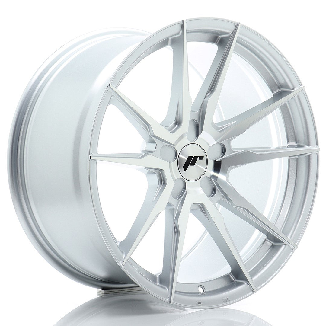 Japan Racing JR-21 Extreme Concave 19x9.5" (5 trous - sur mesure) ET20-45, Gris Argenté Poli