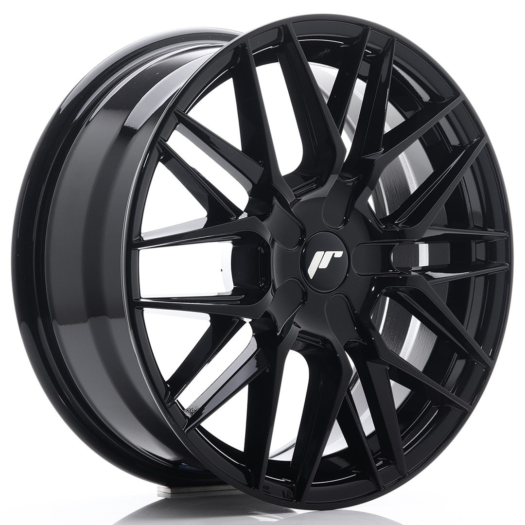 Japan Racing JR-28 17x7" (4 & 5 trous - sur mesure) ET20-45, Noir Brillant