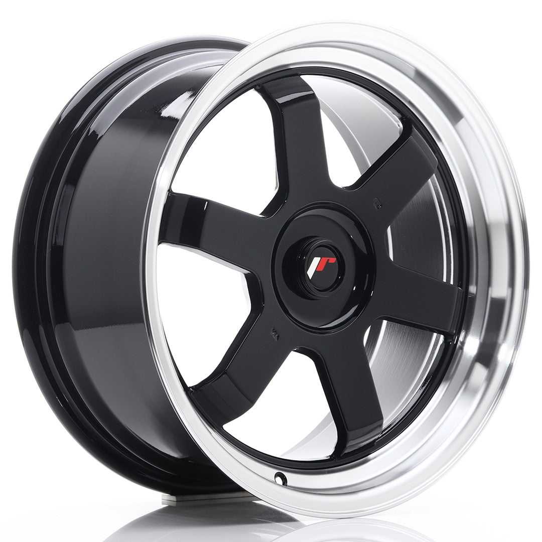 Japan Racing JR-12 17x8" (4 & 5 trous - sur mesure) ET35, Noir / Brillant
