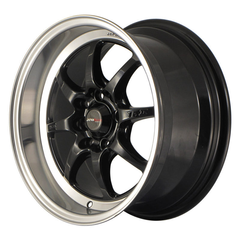 Japan Racing TF-2 15x7.5" 4x100/114.3 ET30, Noir Brillant