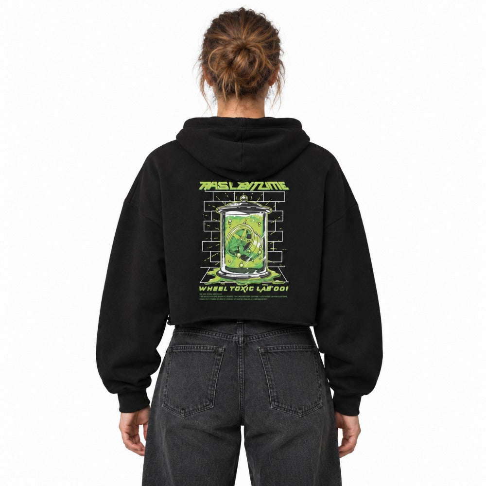 Damska krótka bluza z kapturem Wheel Toxic Lab 001 Rasl’Bitume