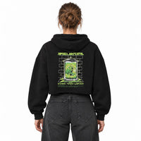 Felpa corta con cappuccio Wheel Toxic Lab 001 Rasl’Bitume da donna