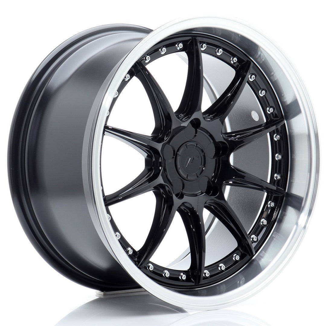 Japan Racing JR-41 18x9.5" (5 trous - sur mesure) ET15-35, Noir / Brillant