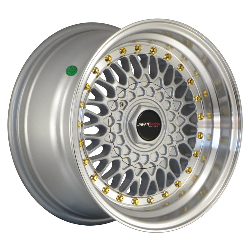 Japan Racing JR-9 15x8" 4x100/114.3 ET15, Gris Argenté