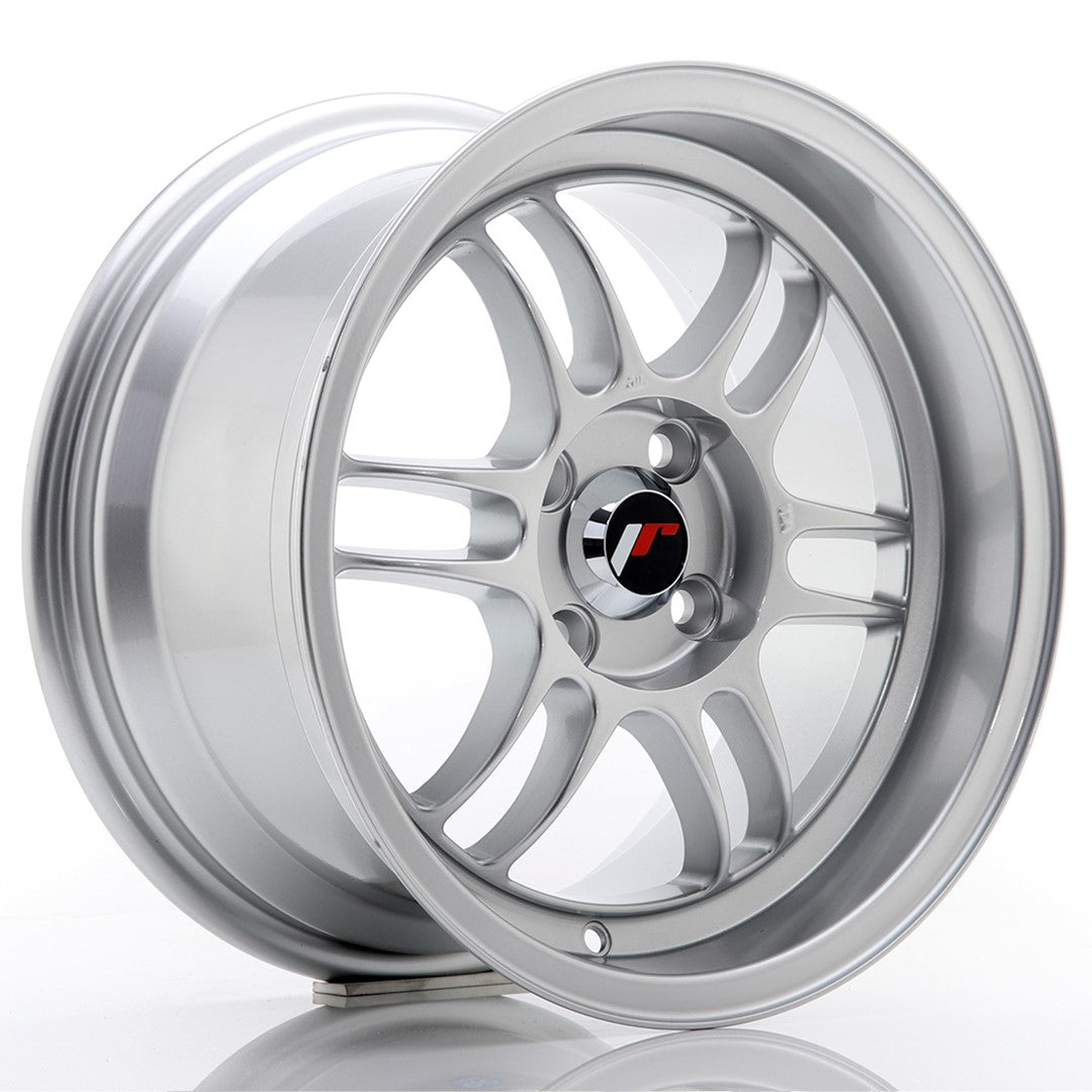 Japan Racing JR-7 15x8" 4x100 ET35, Gris Argenté / Poli