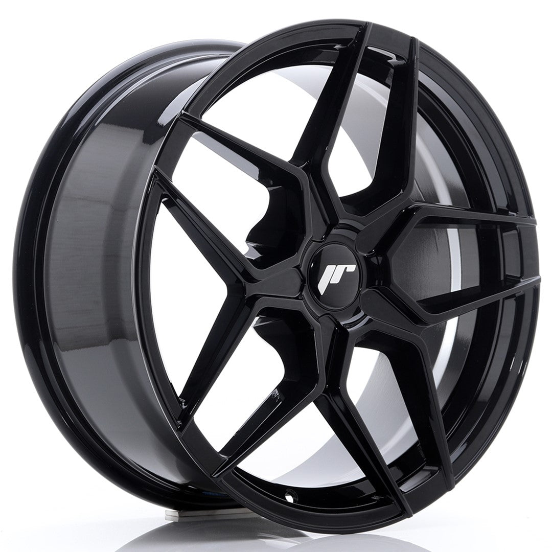 Japan Racing JR-34 18x8" (5 trous - sur mesure) ET20-42, Noir Brillant