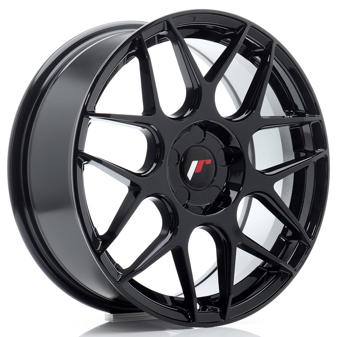 Japan Racing JR-18 17x7" (5 trous - sur mesure) ET20-40, Noir Brillant