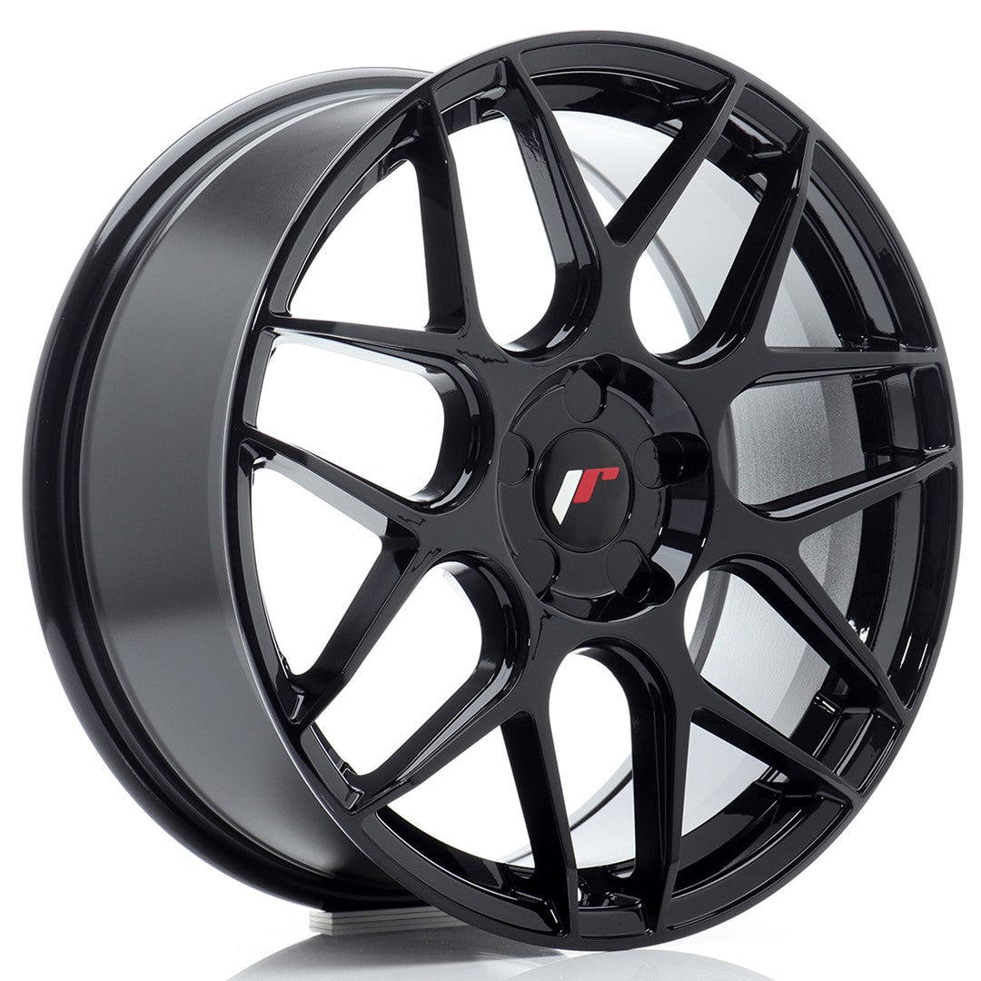 Japan Racing JR-18 18x7.5" (5 trous - sur mesure) ET20-40, Noir Brillant