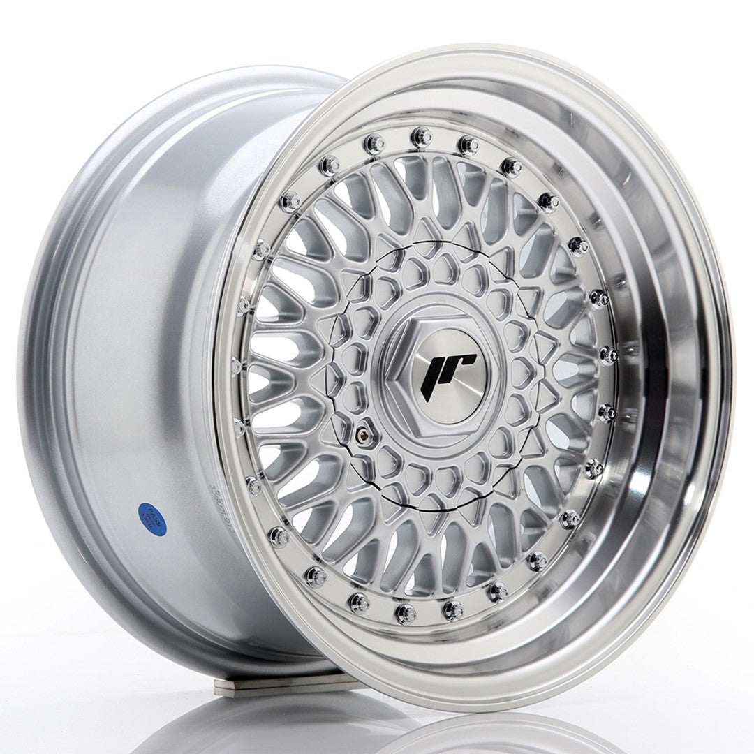 Japan Racing JR-9 15x8" 4x100/108 ET20, Gris Argenté / Poli