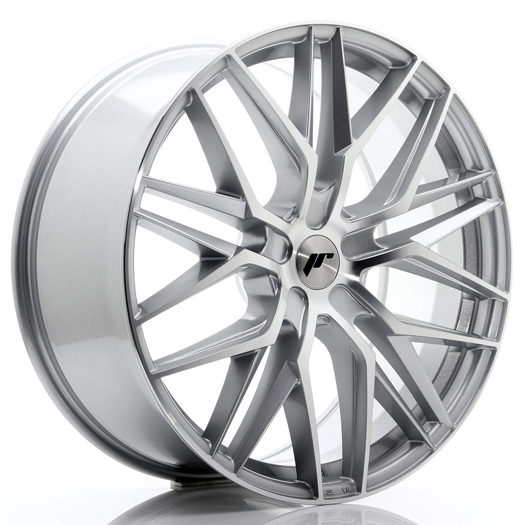 Japan Racing JR-28 Extreme Concave 22x9" (5 trous - sur mesure) ET30-45, Gris Argenté / Poli
