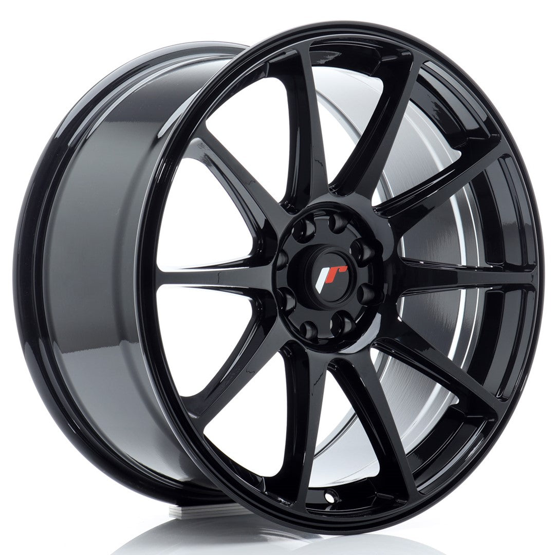 Japan Racing JR-11 18x8.5" 4x108/114.3 ET30, Noir Brillant