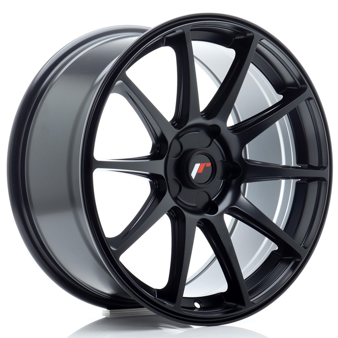 Japan Racing JR-11 18x8.5" (5 trous - sur mesure) ET20-40, Noir Mat