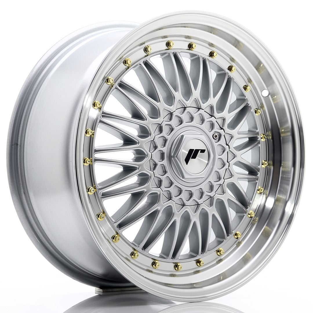 Japan Racing JR-9 18x8" (4 & 5 trous - sur mesure) ET35-40, Gris Argenté / Poli