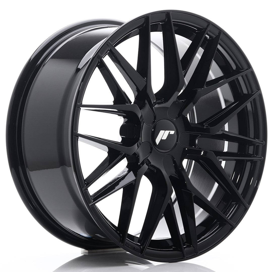 Japan Racing JR-28 18x8.5" (5 trous - sur mesure) ET20-40, Noir / Brillant