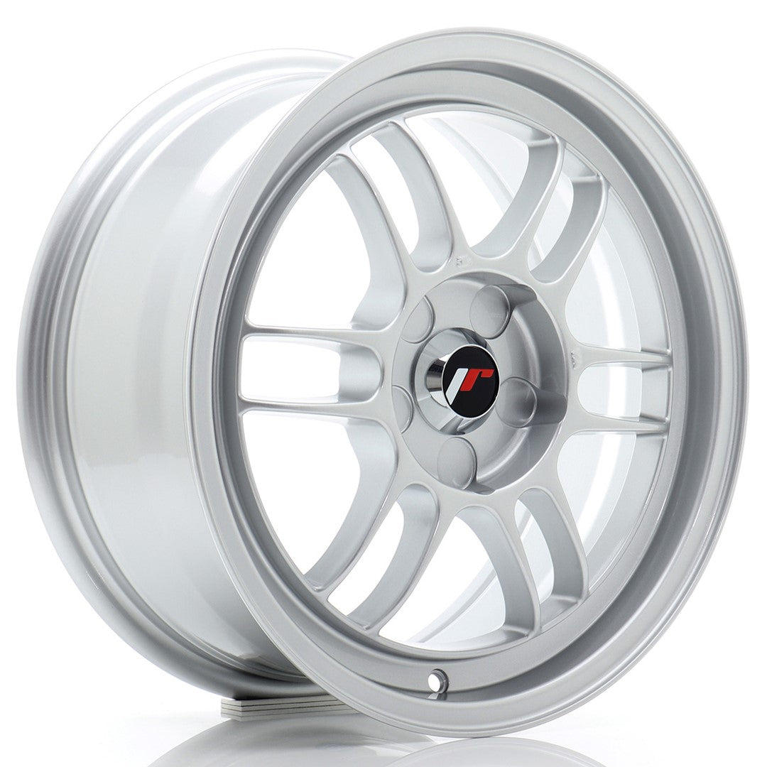 Japan Racing JR-7 16x7" (5 trous - sur mesure) ET38, Gris Argenté