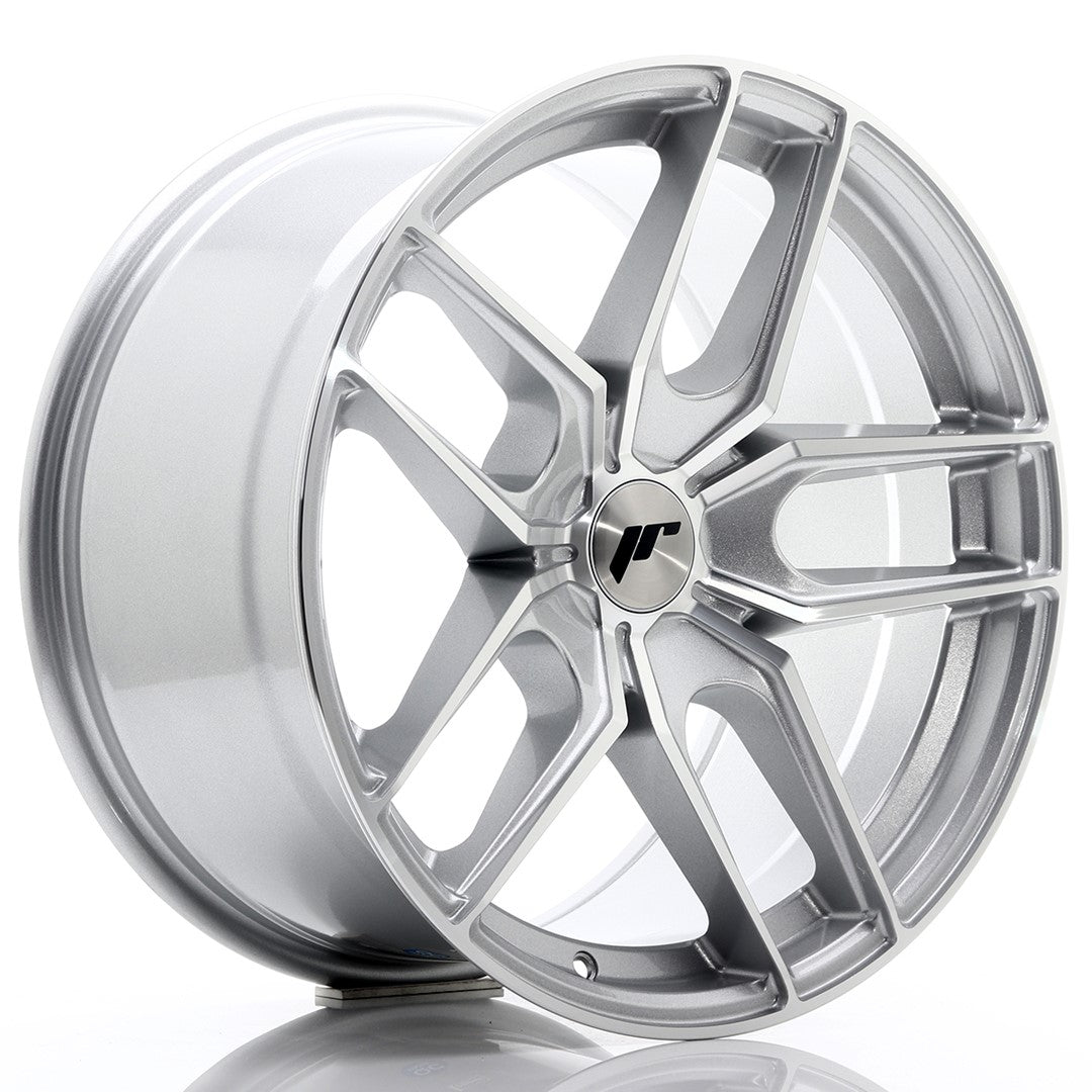 Japan Racing JR-25 Extreme Concave 18x9.5" (5 trous - sur mesure) ET20-40, Gris Argenté / Poli