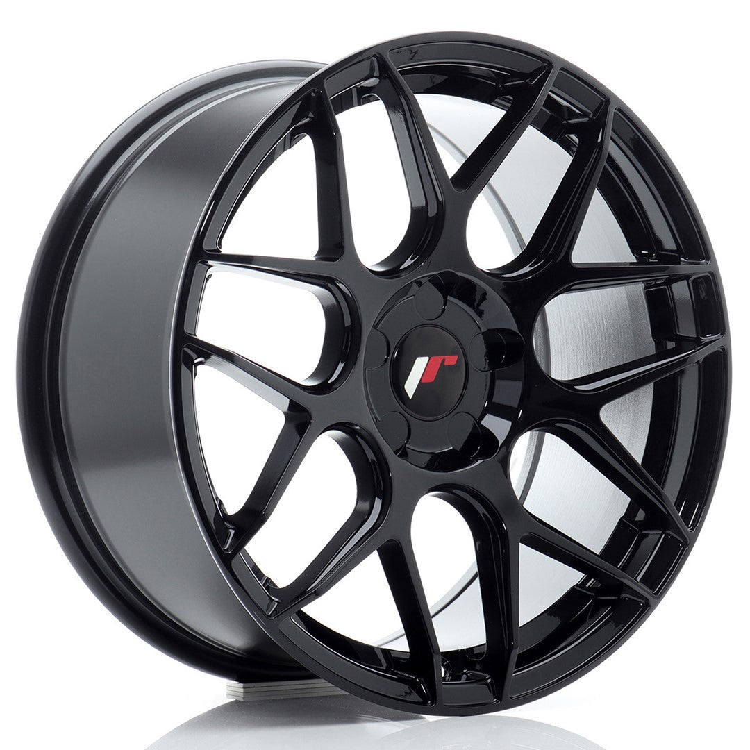 Japan Racing JR-18 17x8" (5 trous - sur mesure) ET20-35, Noir Brillant