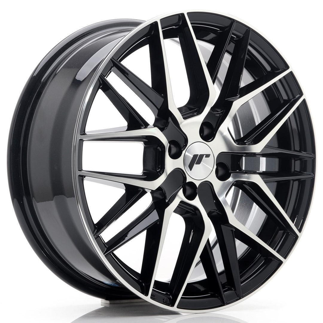 Japan Racing JR-28 17x7" 4x100 ET40, Noir Brillant / Poli