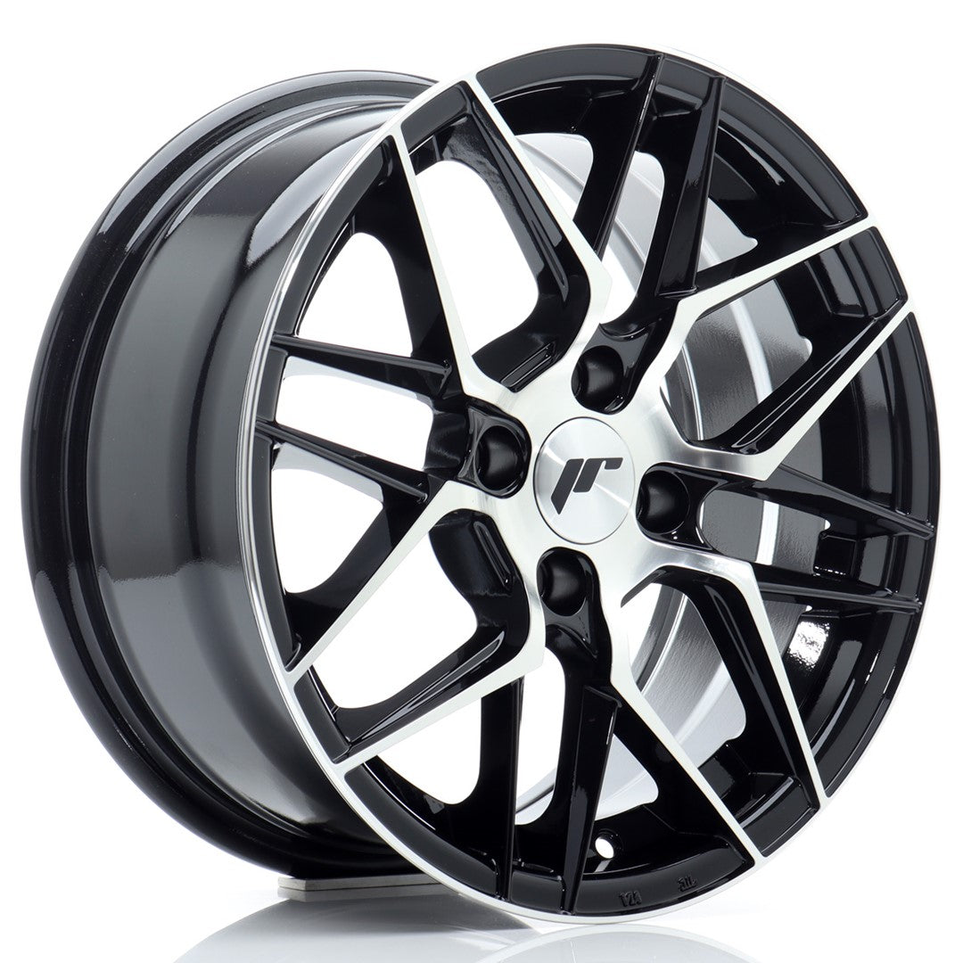 Japan Racing JR-28 15x7" 4x100 ET25, Noir Brillant / Poli