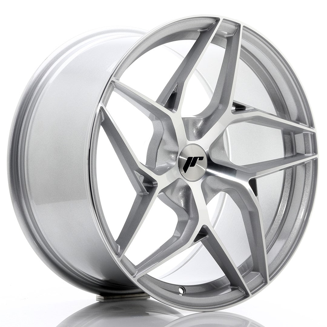 Japan Racing JR-35 Extreme Concave 19x9.5" (5 trous - sur mesure) ET20-45, Gris Argenté / Poli