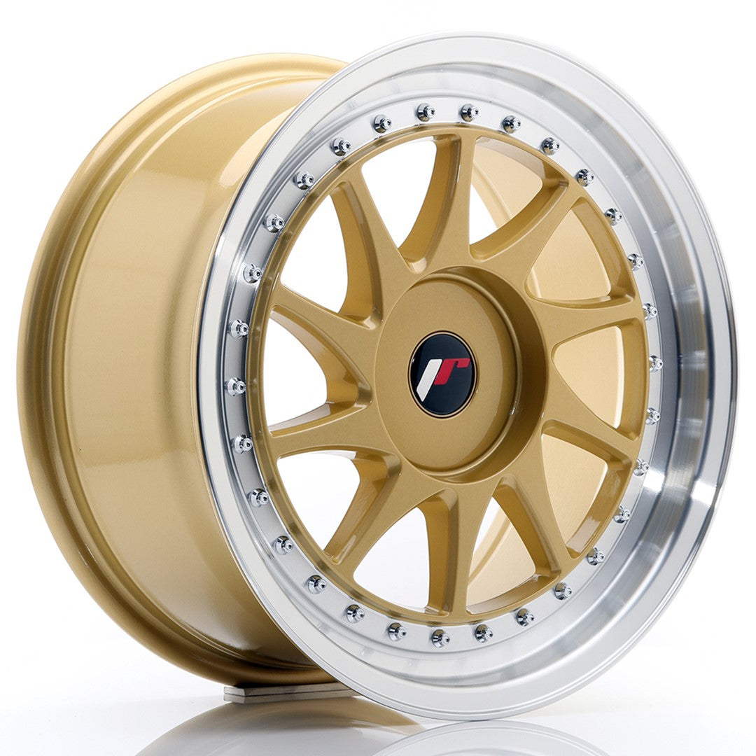 Japan Racing JR-26 17x8" (4 & 5 trous - sur mesure) ET35, Or / Doré