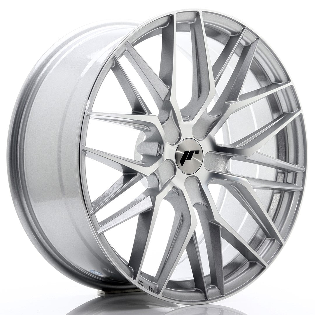 Japan Racing JR-28 20x8.5" (5 trous - sur mesure) ET20-40, Gris Argenté / Poli