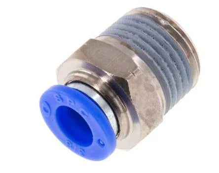Raccordo a 90° - filetto maschio G 1/4" | innesto a spinta 1/4"