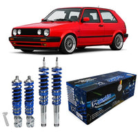 Kit Ammortizzatori Filettati BlueLine – Volkswagen Golf 2 (1983-1991) + TÜV