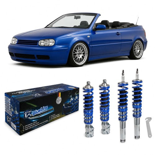 Zestaw gwintowanych amortyzatorów BlueLine – Volkswagen Golf 4 Cabriolet (1998-2002) + TÜV