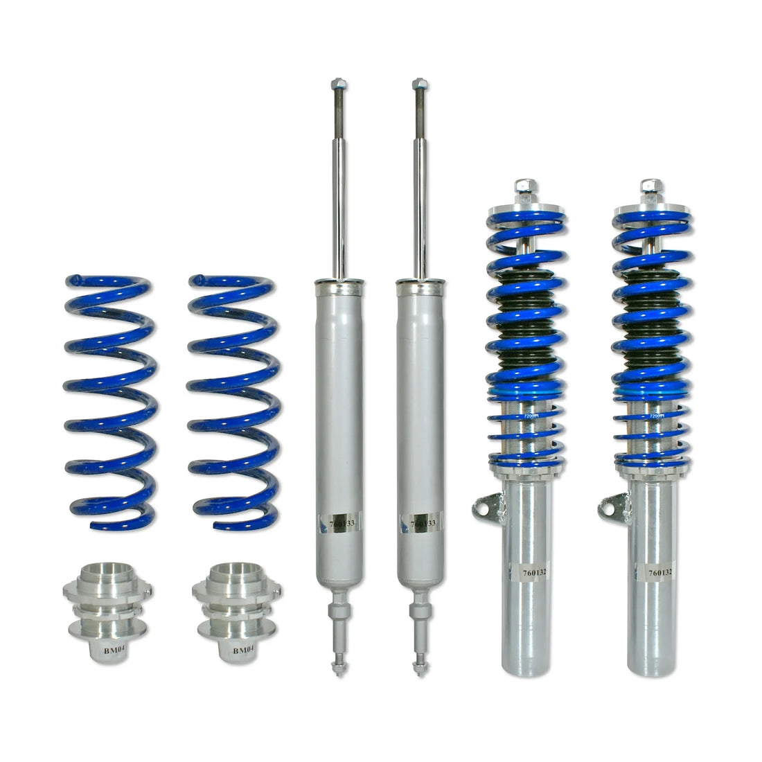 Kit combinado roscado BlueLine – BMW Serie 1 E81, E87, E82, E88 (2004-2013) + TÜV – vista 2