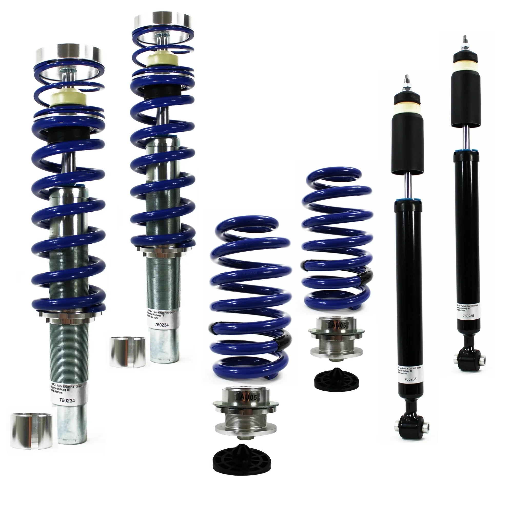 Kit combinato filettato BlueLine – Audi A4 B9 2015+ corpo ammortizzatore anteriore Ø 48,6/ 53 mm