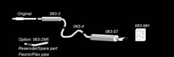 Ligne d'échappement sport 1x70 × 140 mm pour Saab 9-3 2.0T Facelift/Aerovers. II Typ YS3D — TA Technix