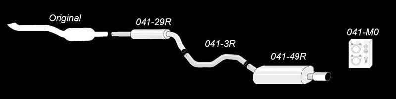 Ligne d'échappement inox 1 × 100 mm pour Audi TT Coupé/Roadster avec Frontantrieb type 8N — TA Technix