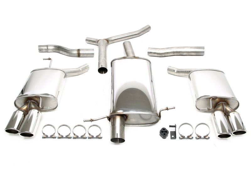 Duplex Ligne d'échappement inox 2 × 80 mm pour Audi A4/A5 B8 1.8T 2WD + A4/A5 B8 2.0T Quattro — TA Technix