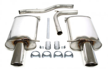 Duplex Ligne d'échappement inox 1 × 100 mm gauche + droite pour Audi A4 berline. + Avant type 8E-B6 / A4 Cabriolet type 8H-B6/B7 — TA Technix