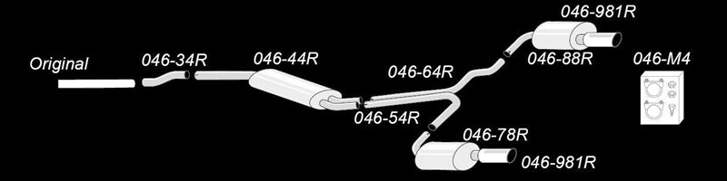 Duplex Ligne d'échappement inox 1 × 100 mm gauche + droite pour Audi A6 Quattro berline. + Avant 1.8T type 4B-C5 — TA Technix