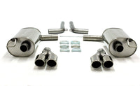 Duplex Ligne d'échappement inox 2 × 80 mm gauche + droite pour Audi A6 Quattro berline. + Avant type 4F-C6 — TA Technix
