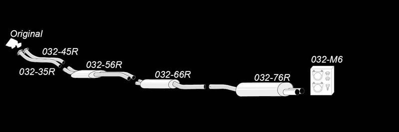 Ligne d'échappement inox 2 × 70 mm pour BMW 320i/323i/328i M52 E46 berline./Coupé/Touring — TA Technix