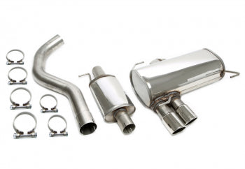 Edelstahl-Abgasanlage 2 × 80 mm für BMW 3er-Reihe 318i/320i/320si Limousine E90, -Touring E91, -Coupé E92, -Cabrio E93 — TA Technix